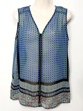 🔵BOGO FREE🔵 Liz Claiborne Top Semi Sheer Sleeveless Sz S